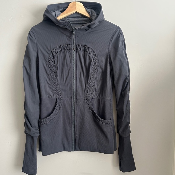 Lululemon Jacket Small Gray Dance Studio Reversible Hoodie No Size Tag - Picture 1 of 9